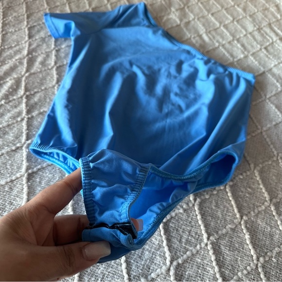 PrettyLittleThing blue one shoulder plain bodysuit for women size 8(L) - Picture 2 of 6